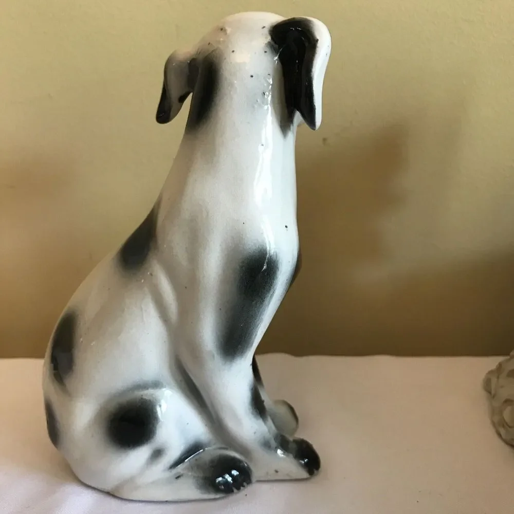 Hand Painted Porcelain Dalmatian Dog Figurine Made in‎ Brazil
